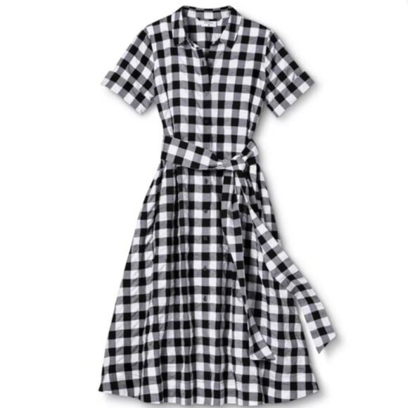 Lisa Marie Fernandez Dresses & Skirts - Lisa Marie Fernandez x Target Black White Gingham Checkered Shirt Dress NWT 3X